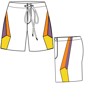 Patron ropa, Fashion sewing pattern, molde confeccion, patronesymoldes.com Surf short 6066 MEN Shorts